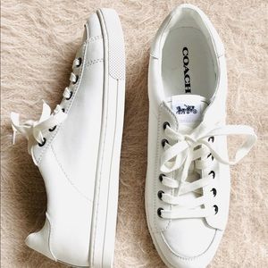 NWT White COACH Porter Sneakers